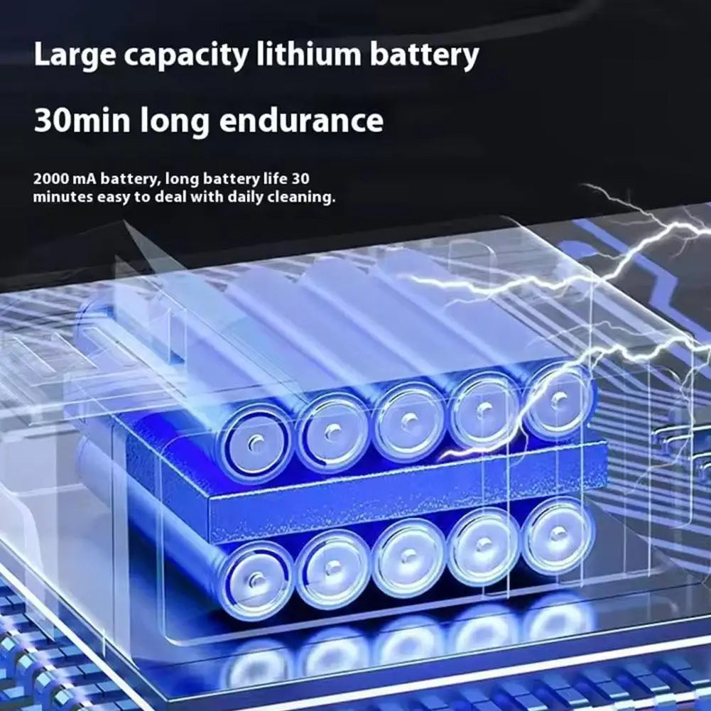 Car vacuum cleaner with suction and blowing function, portable, wireless charging, high-power, handheld vacuum cleaner for home