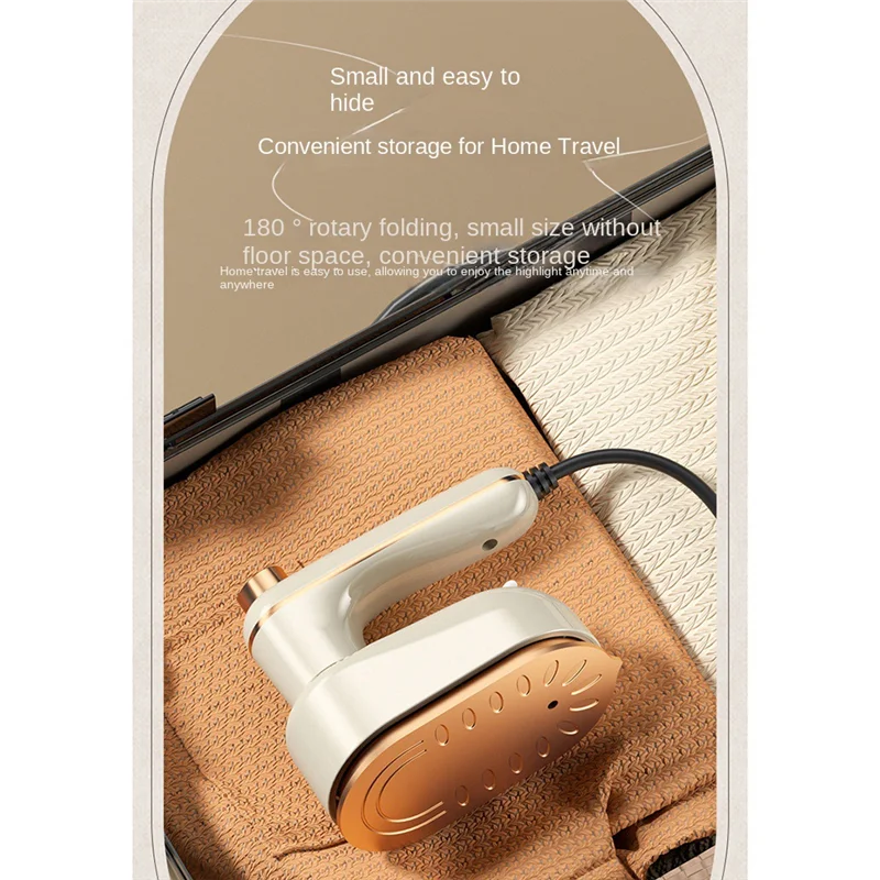 Travel Steamer Iron For Clothes Portable Ironing Machine Travel Small Size Portable Steamer College Dorm Home Durable Us Plug