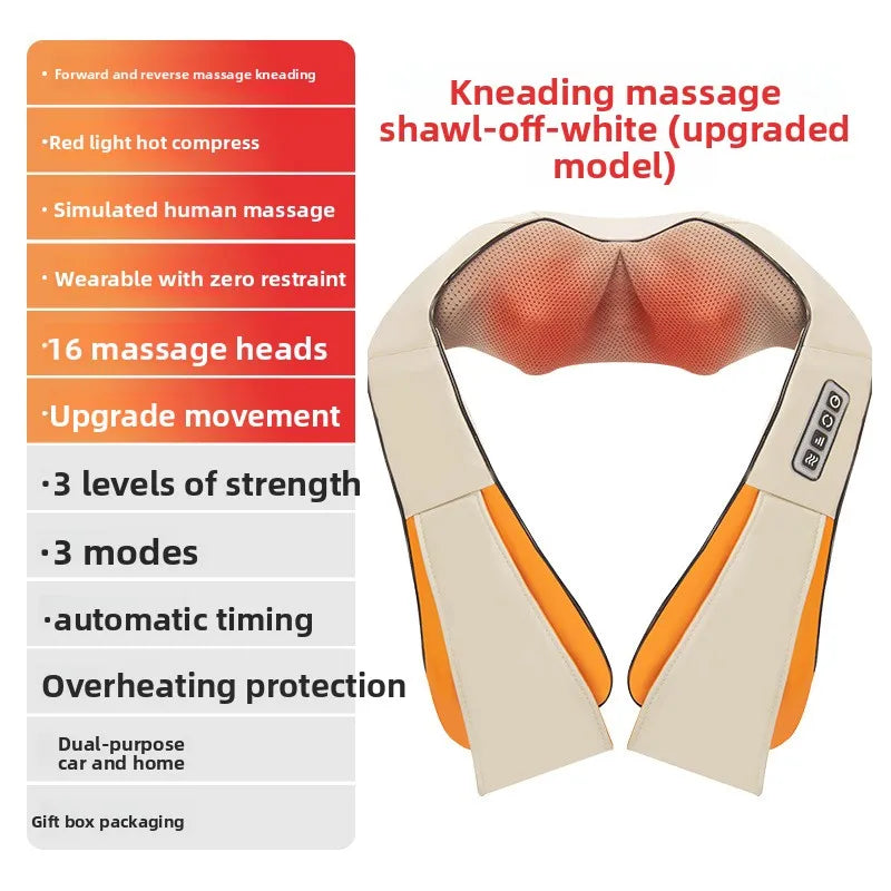Cervical Spine Massager Massage Shawl Kneading Hot Compress Electric Household Waist Shoulder and Neck Massager