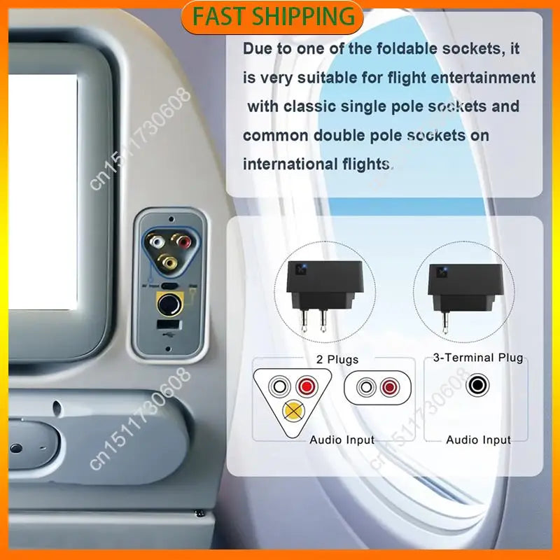 Buy Now 2X AK3046E Pro Wireless Bluetooth 5.0 Adapter For Airplane, With Aptx HD/LL/Adaptive Transmitter For , Headphones