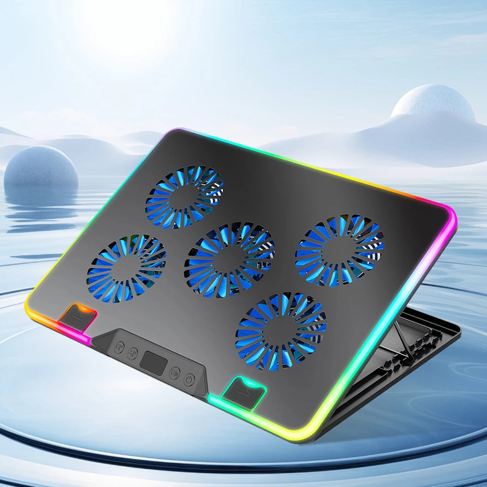 Laptop Cooling Pad Height Adjustable Laptop Cooler 2 USB Ports Notebook Stand for 11-17.3in Computer PC Notebook Gaming Laptop
