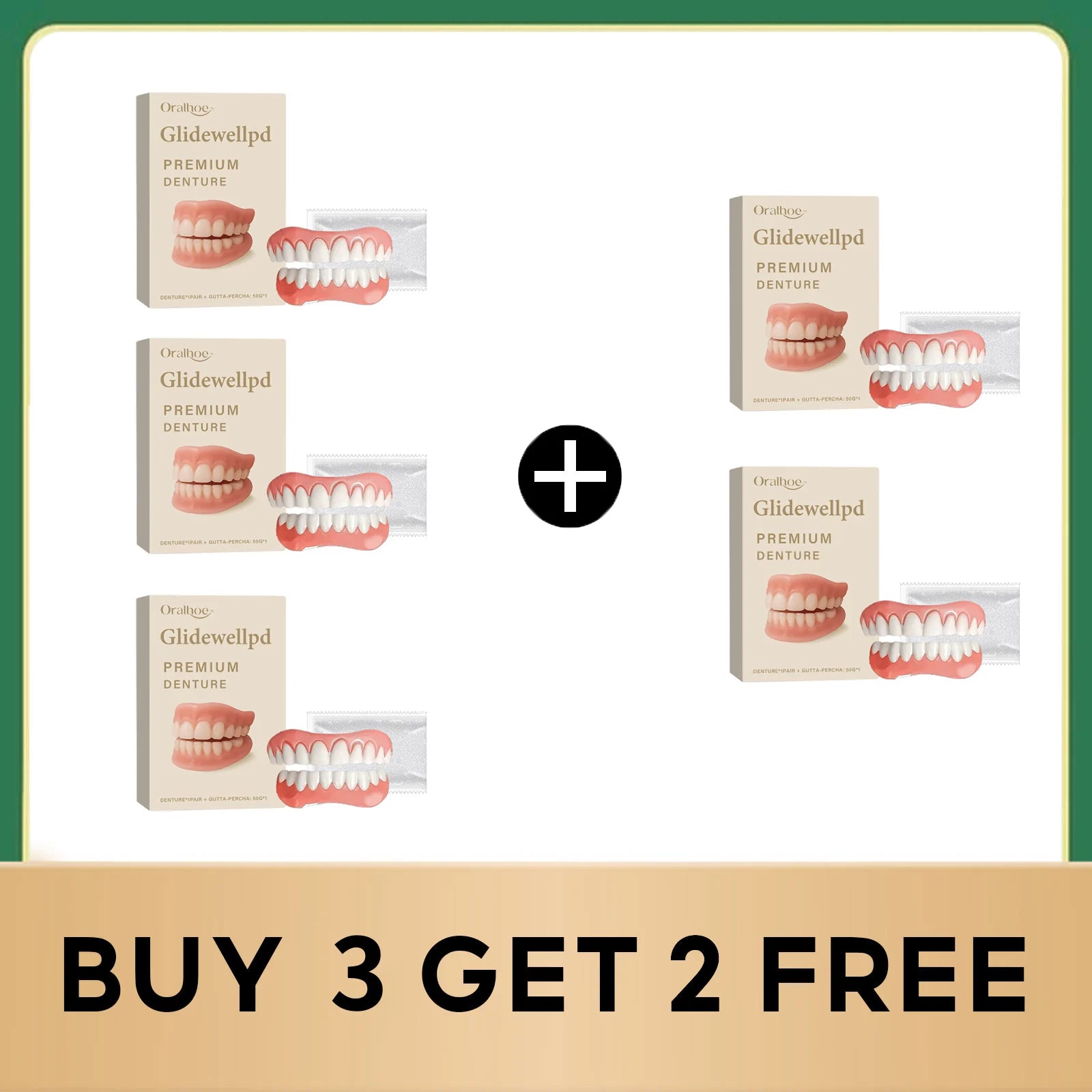 Soft Silicone Dentures Natural False Teeth Full Set Perfect Fit Gums Cover Missing Broken Tooth Upper and Lower Dental Veneers