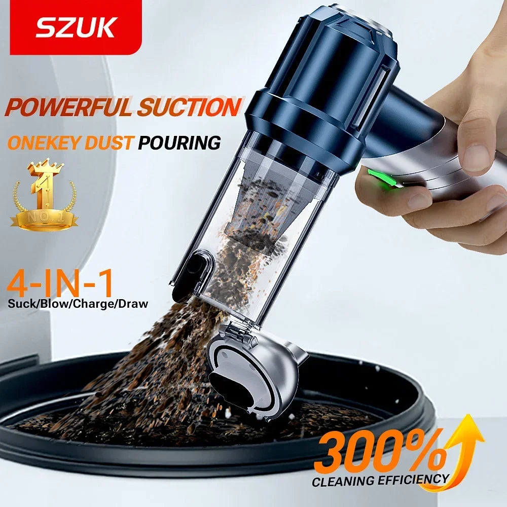 SZUK Car Vacuum Cleaner  Wireless Cleaner Handheld  Mini Vacuum Cleaner Cordless Strong Suction Cleaning Machine Robot Vacuum