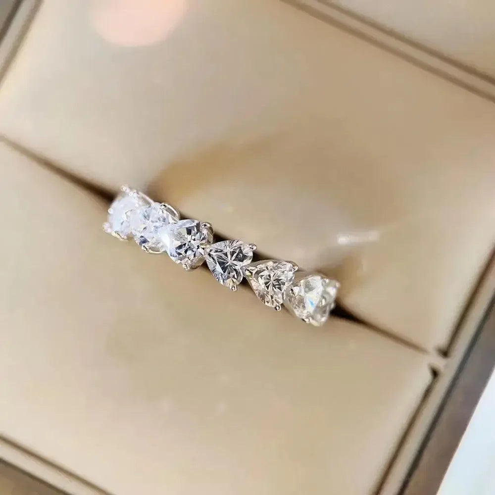 2025 New Fashion Women Ring Trend White Crystal Zircon Engagement Design Rings for Women Wedding Anniversary Jewelry