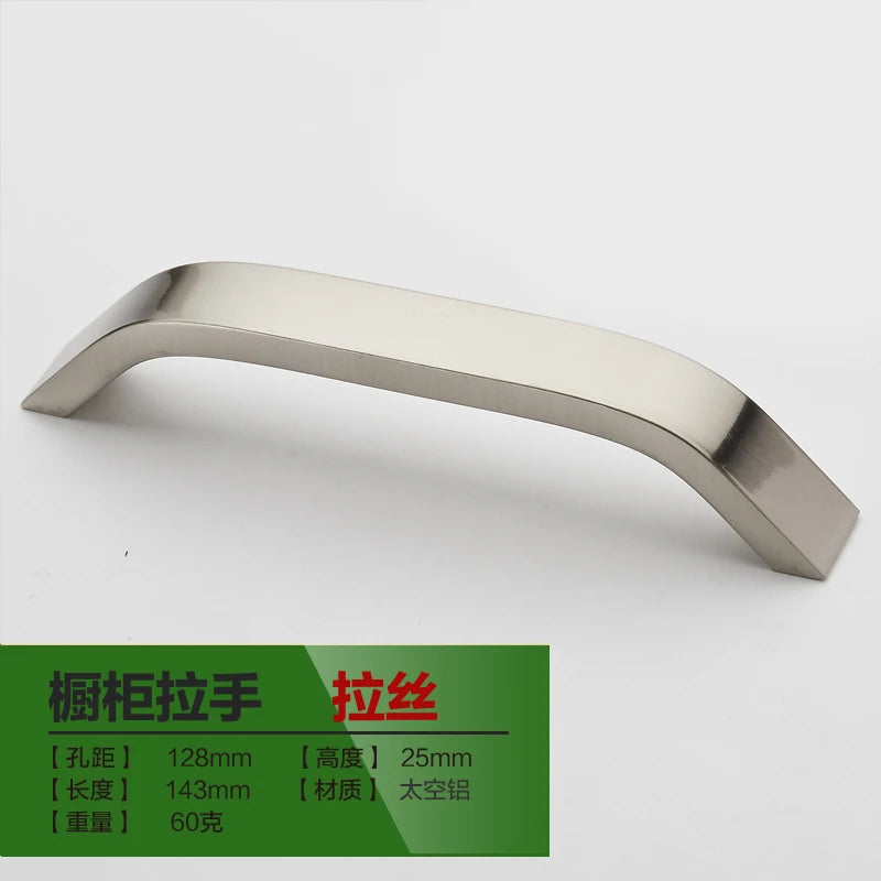 Kitchen Cabinet Knobs and Handles Black Furniture Handle for Cabinet Drawer Pulls Hardware 96mm/128mm/160mm/192mm