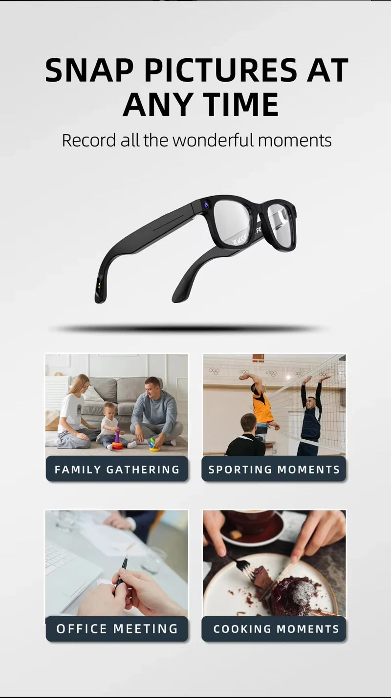 Xiaomi 800W Pixel Intelligent Glasses G300 AI HD Shooting Video Recording Voice Call Translation Smart Glasses Photochromic Lens