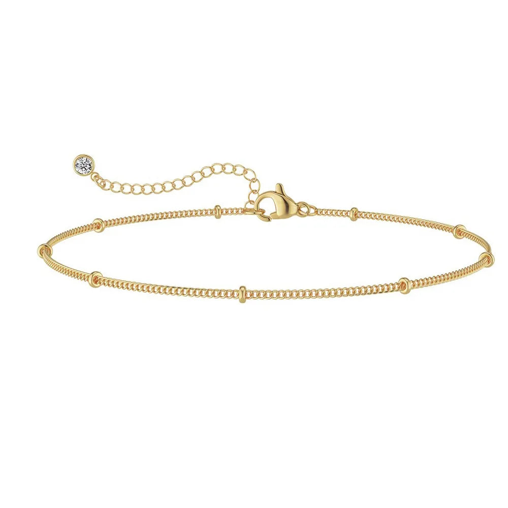 3pcs 14K Gold Plated STAINLESS Waterproof Bracelet Sets for Women Girls Snake Chain Cuban Link Cuff Bangle Stackable Bracelets