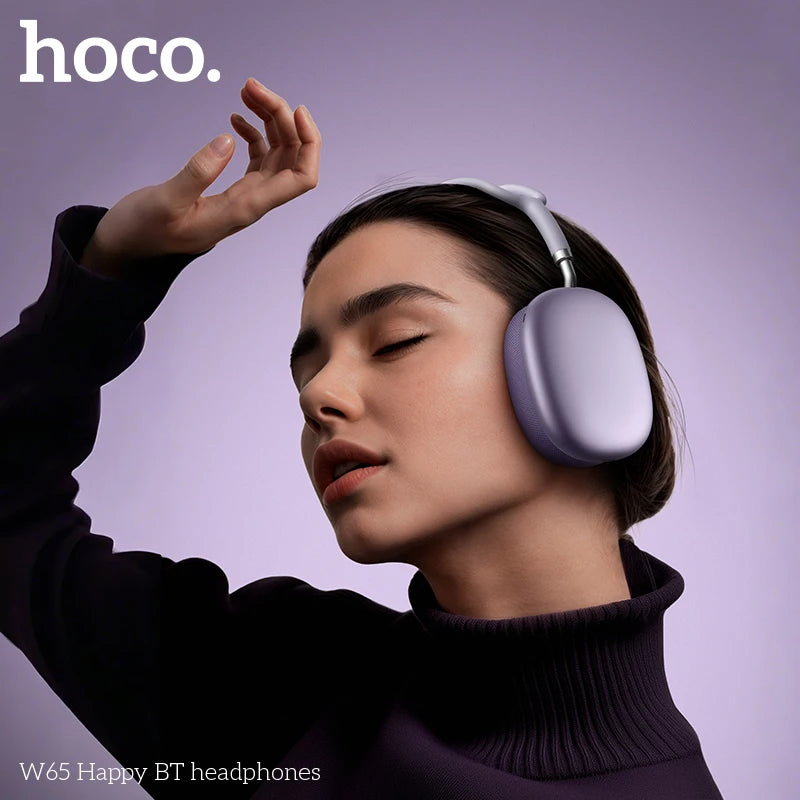 HOCO W65 Wireless Headsets Bluetooth Over The Ear Headphones Magnetic Earmuffs For Iphone Samsung Phone Sports Music Earphones