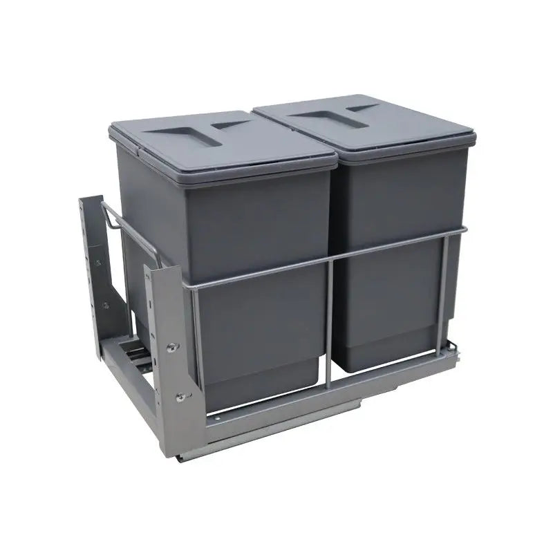 Kitchen Basket Hidden Recessed Trash Can with Lid Cabinet Big Compartment Waste Bins Sink Sorting Kitchen Storage Accessories