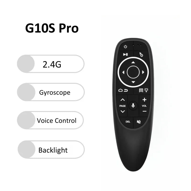 HaaYot G10S Pro Air Mouse Voice Control BT Sensing 2.4GHz Wireless Smart Remote Control Gyroscope IR Learning for Android TV Box