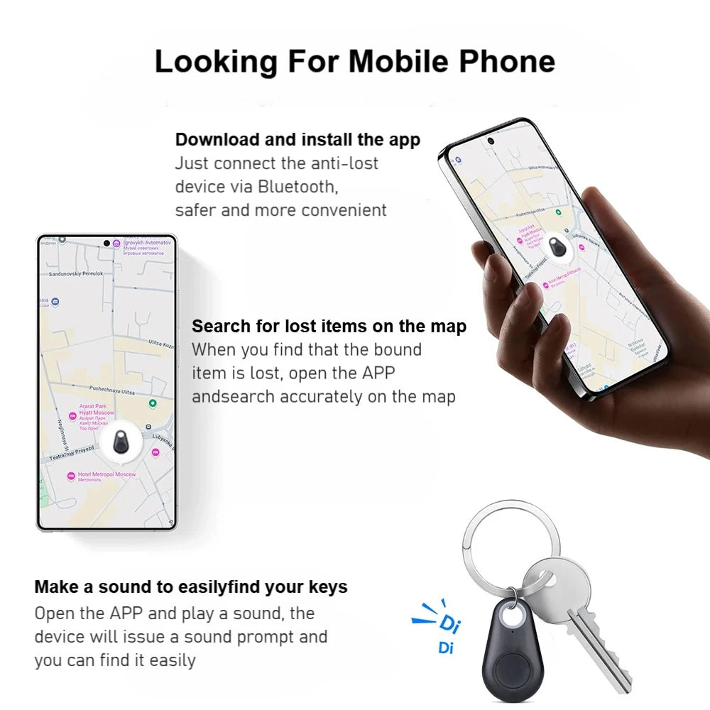 Mini Fashion Smart Pets Anti Lost Alarm Wireless Child Bag Key Finder Locator Reminder For ios and Android