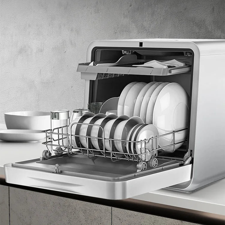 Portable Smart Dishwasher for Home and Hotel Kitchen Tabletop Mini Countertop Machine Electric Plastic Housing