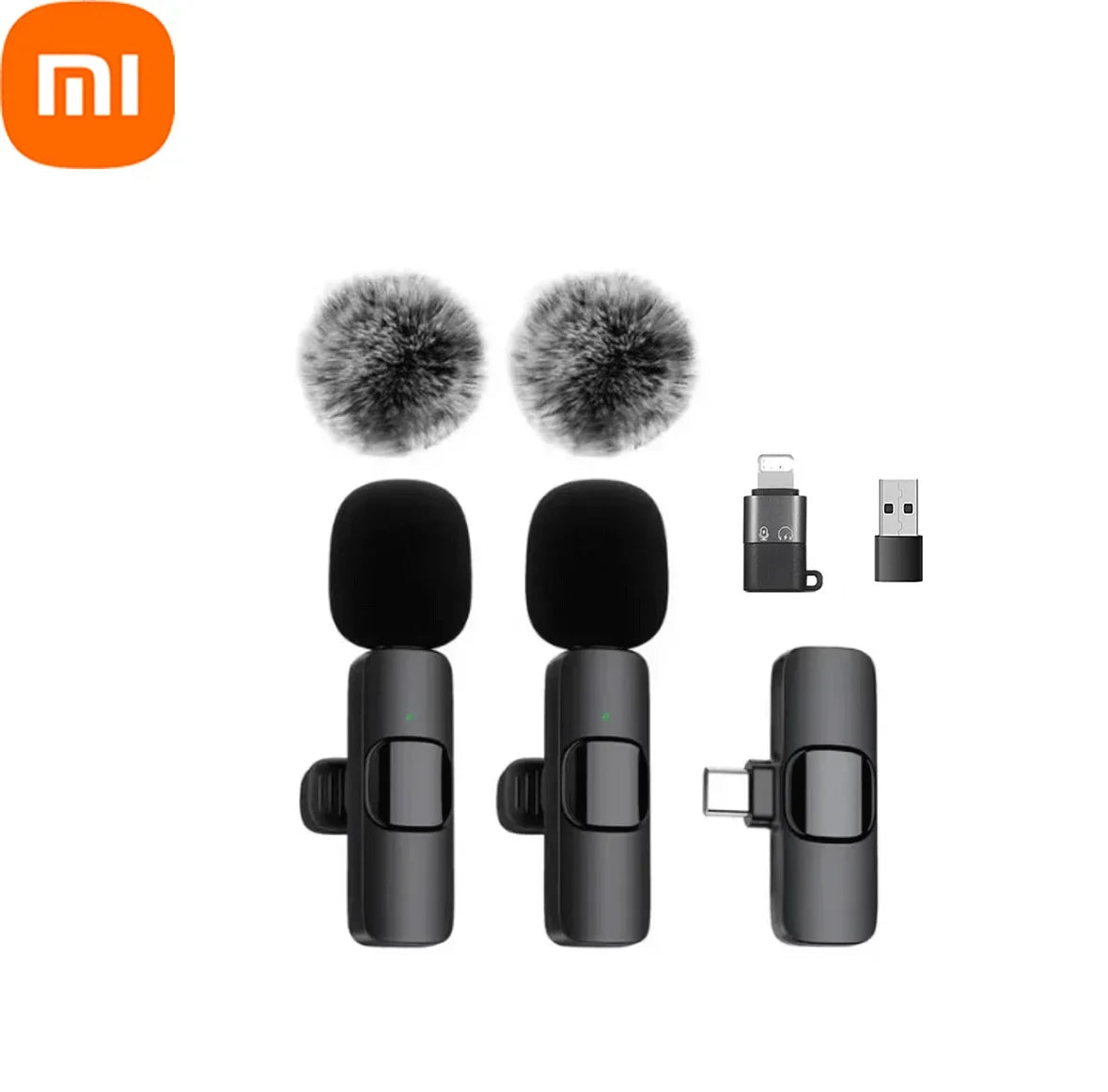 Xiaomi Wireless Lavalier Microphone Audio Video Recording Mini Microphone for iPhone Android Phone Live Broadcast Gaming