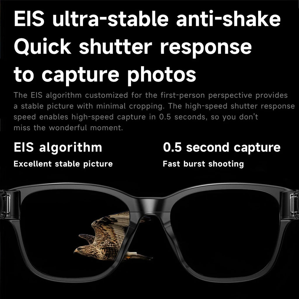 AI Smart Glasses Take Pictures Voice Assistant Translate Touch Control Recording Video Waterproof Bluetooth Smart Sunglasses