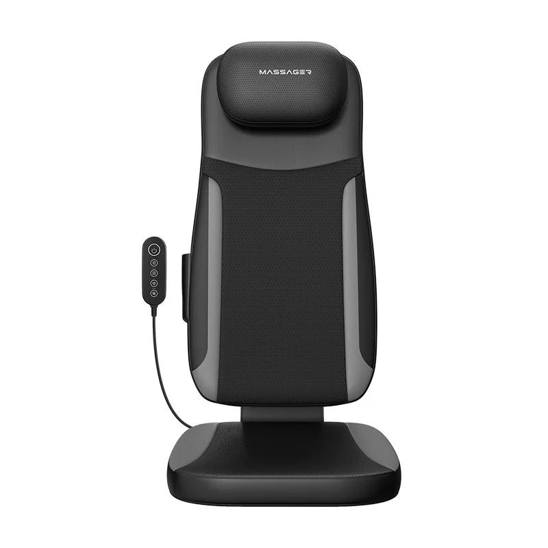 Electric Back Massager Vibrating Cervical Massage Chair Seat Cushion for Body Shiatsu Heated Kneading Relaxarion Home Office Use