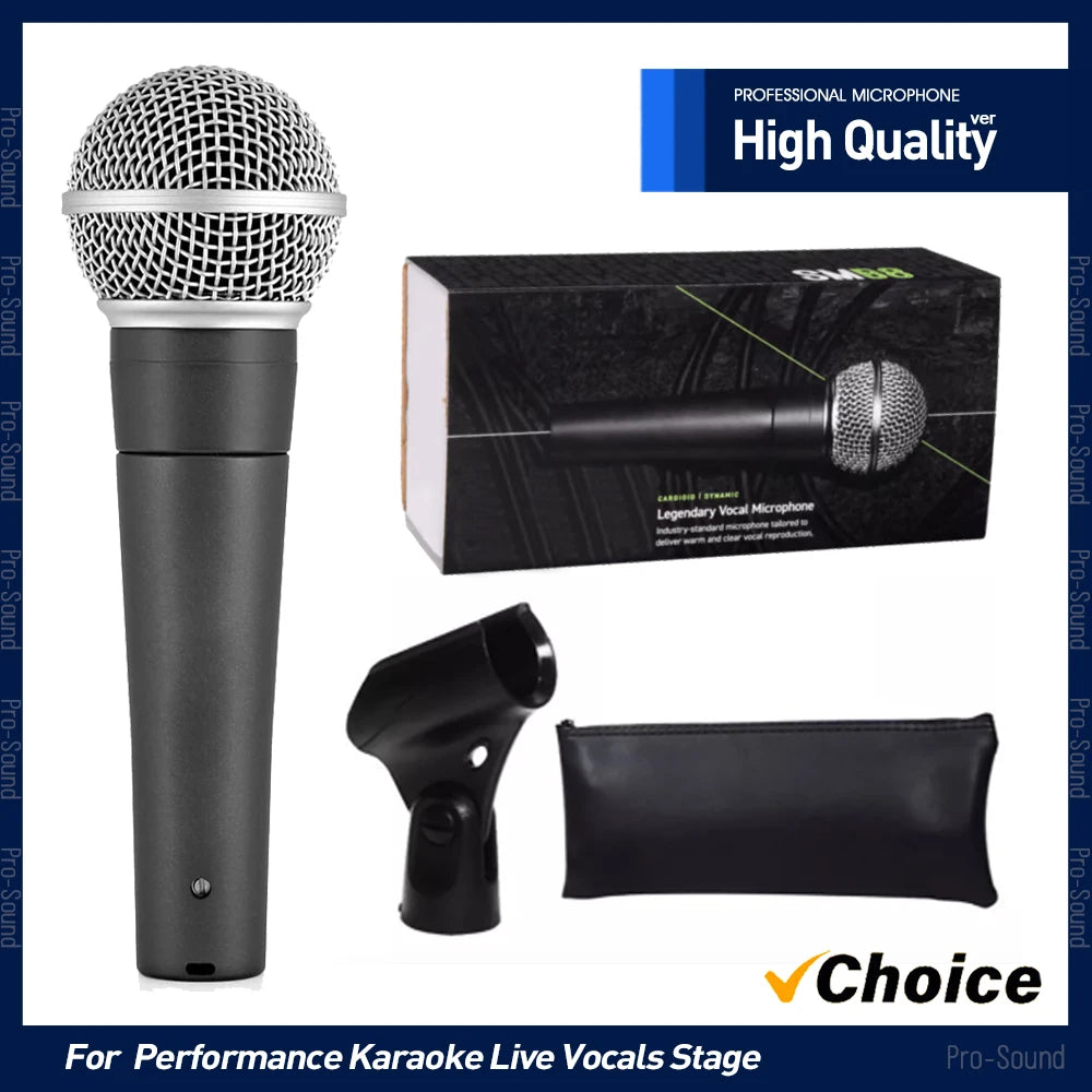 High Quality SM58LC SM58S Metal Wired Microphone Dynamic Cardioid SM 58 Mic For Karaoke Singing Live Vocals Performance Stage