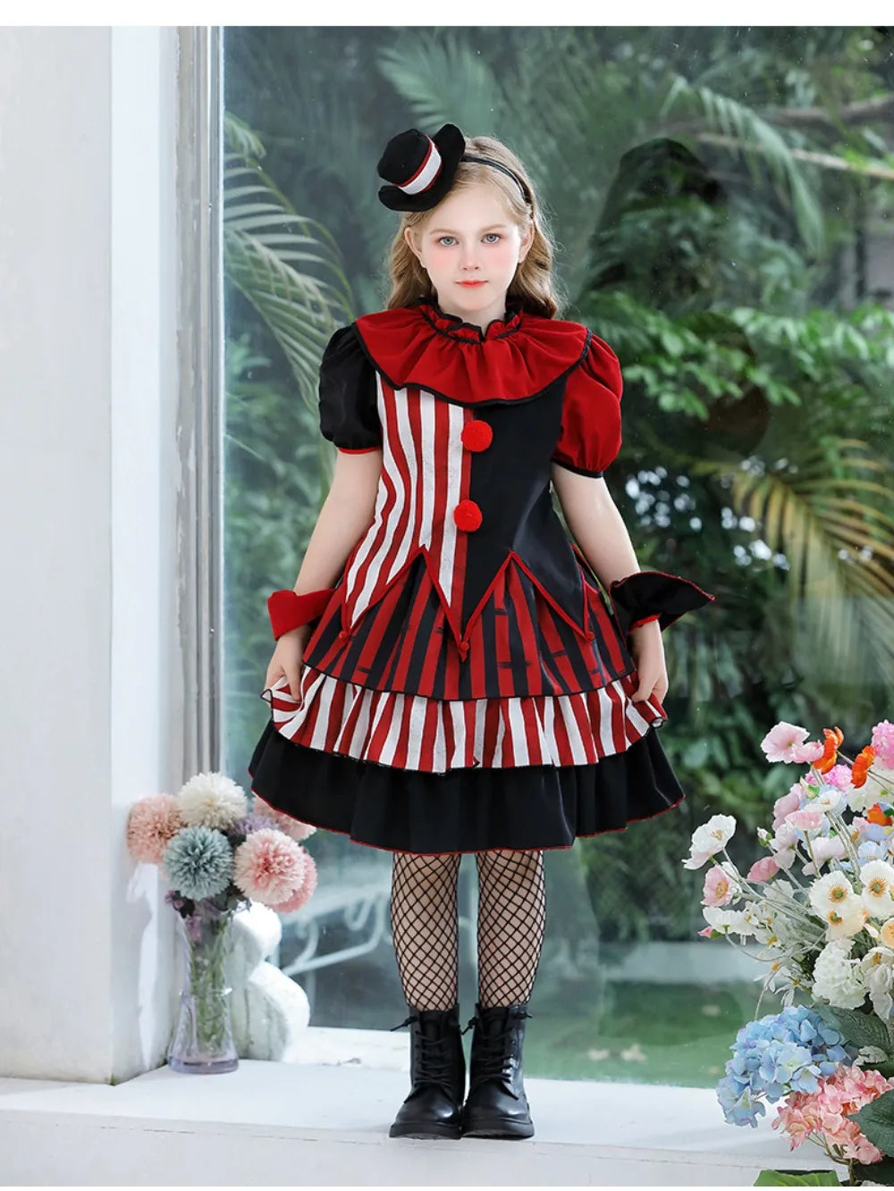Halloween Children's Costumes Clown Costumes Circus Party Funny Costumes Carnival Costumes Girls Dresses