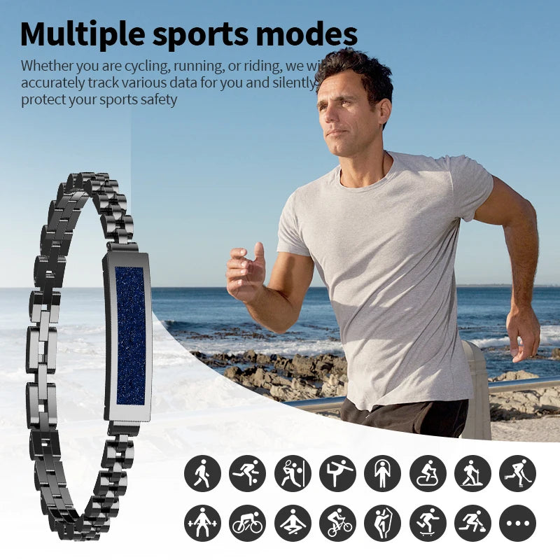 LIGE Fashion Smart Hand Bracelet Men Bluetooth Connected Smart Bracelet Heart Rate Sleep Multisports Smart Chain Bracelet Girls