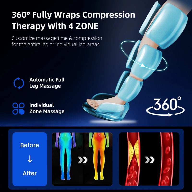 Leg Massager Dropship Air Compression Boots Pump Controller for Athletes 240mmHg Therapeutic Leg Recovery Massage Machine