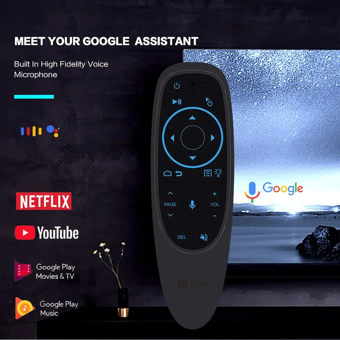 HaaYot G10S Pro Air Mouse Voice Control BT Sensing 2.4GHz Wireless Smart Remote Control Gyroscope IR Learning for Android TV Box