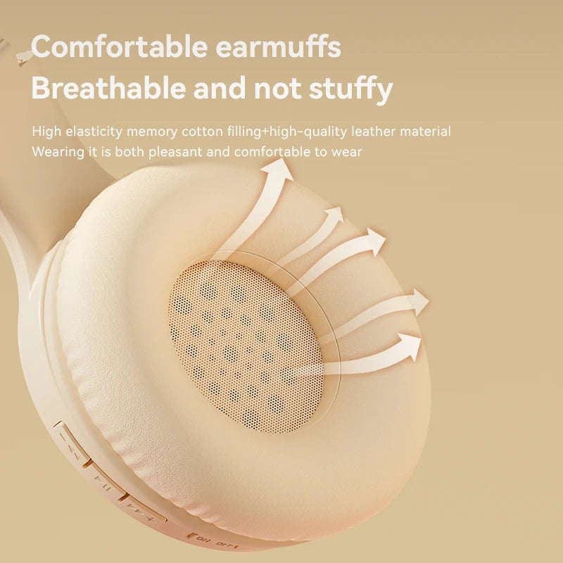 Stereo Surround Sound Headsets Wireless Bluetooth Headphones Over Ear Noise Reduction Sports Gamer Earphone with HD Mic handfree