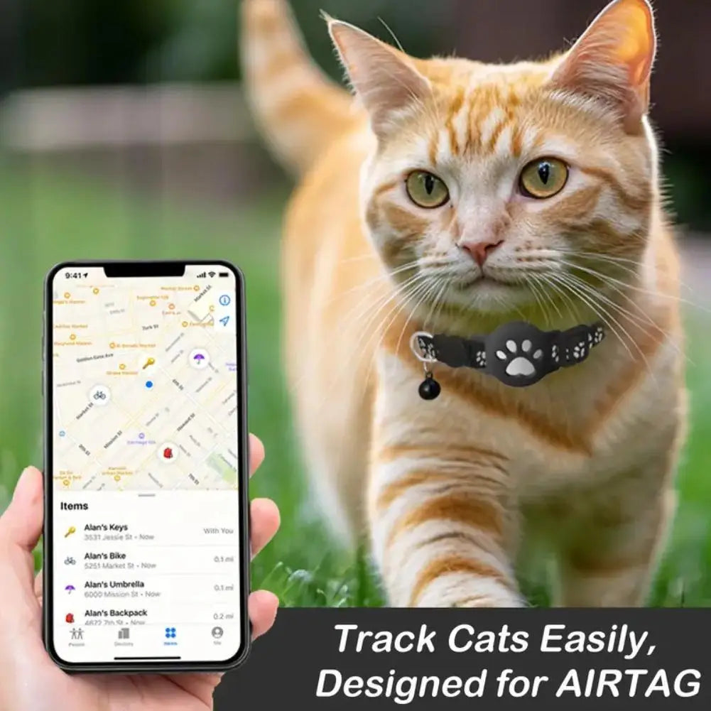Pet Cat Locator Collar Gps Tracker Reflective Collar Waterproof Kitten Adjustable Tracking Pet Anti-Lost Device Accessories