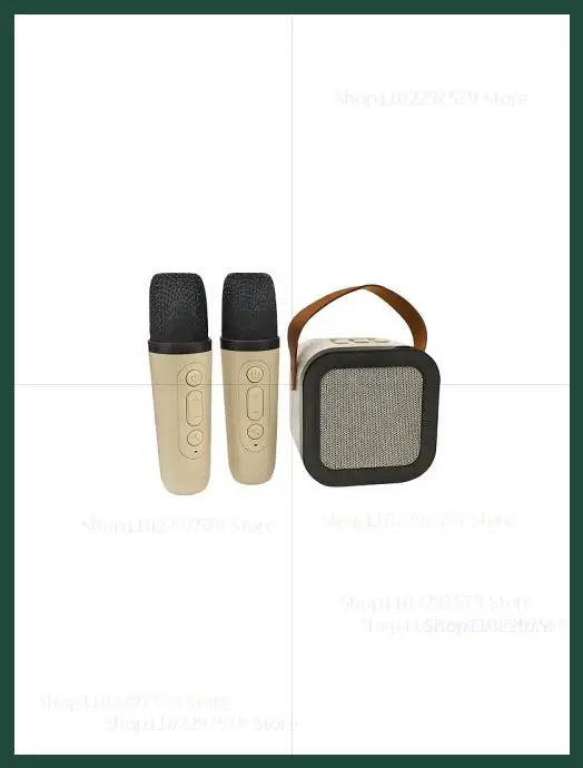 K12 Karaoke Microphone Set with 2 Wireless Microphones Bluetooth 5.3 PA Speaker for Kids Home KTV Singing Party Gift