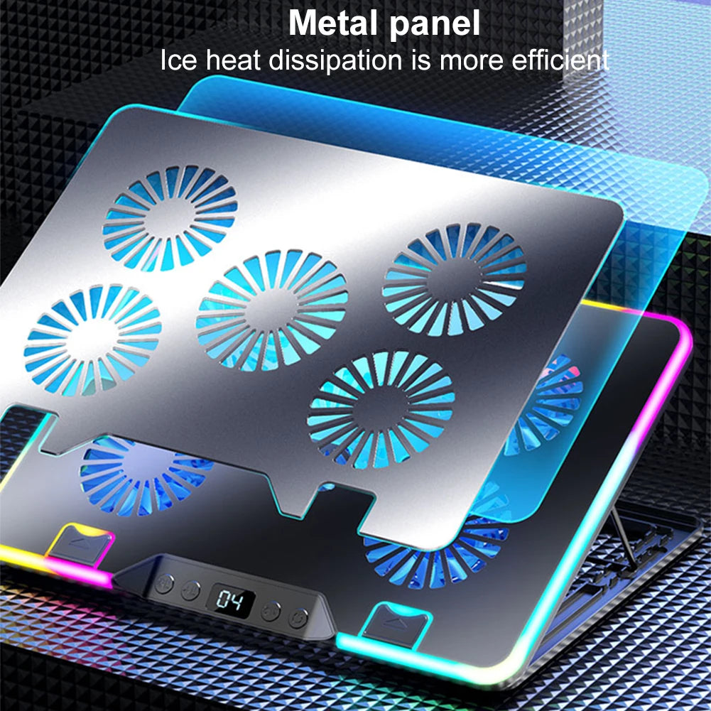 Laptop Cooling Pad Height Adjustable Laptop Cooler 2 USB Ports Notebook Stand for 11-17.3in Computer PC Notebook Gaming Laptop