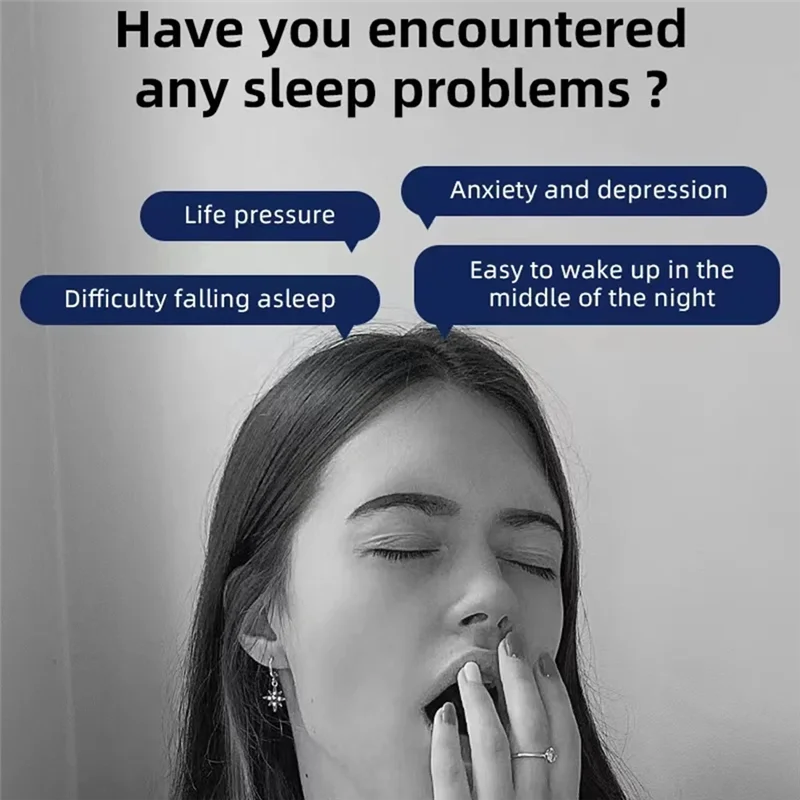 A44U Convenient Handheld Sleep Aid EMS Mini Current Calming Sleep Aid Multi Level Adjustment Intelligent Sleep Aid USB