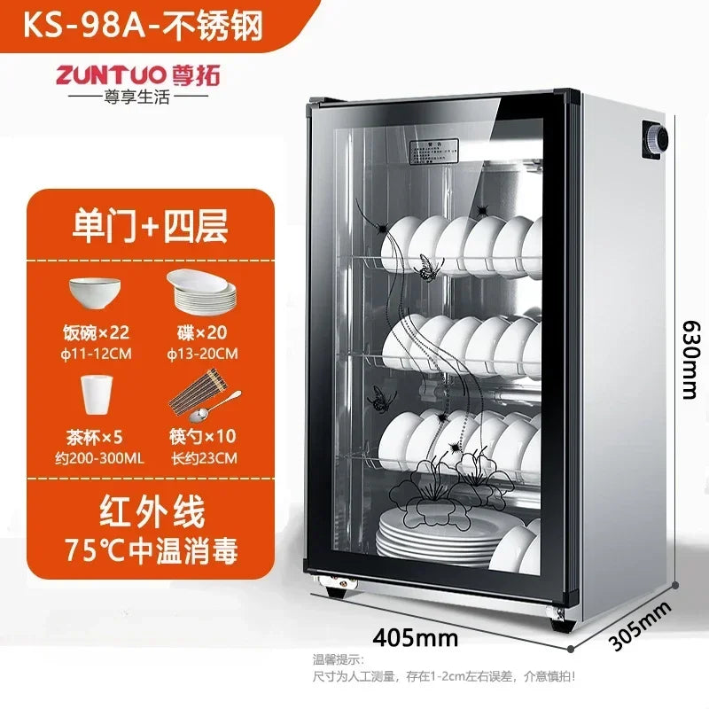 household commercial Disinfection cabinet  vertical double door stainless steel small hotel kitchen desktop cleaning cabinet