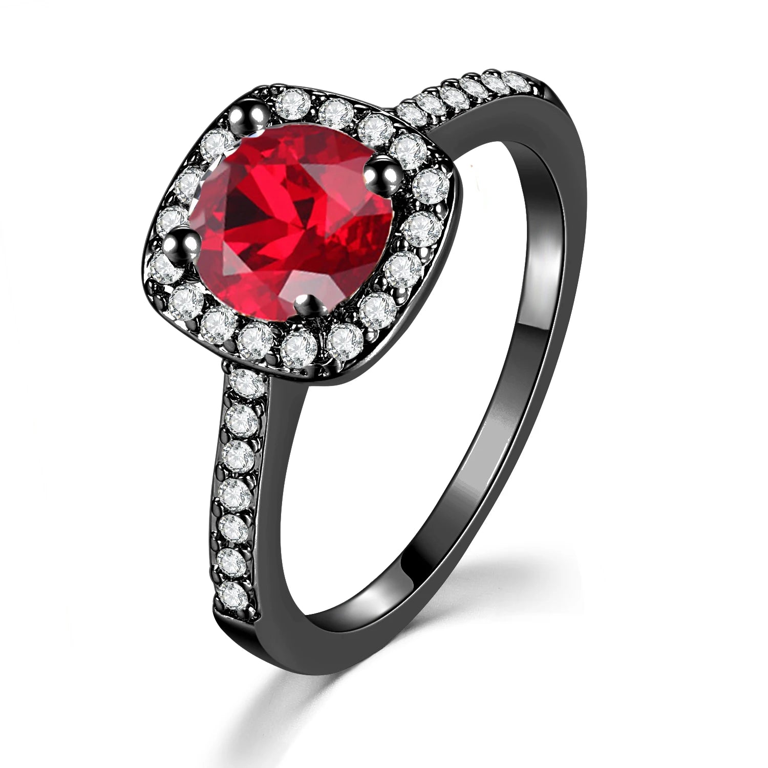 Double Fair Exquisite Square Wedding & Engagement Rings For Women Female Ring Jewellry Shiny Cubic Zircon Fashion Jewelry DFR531
