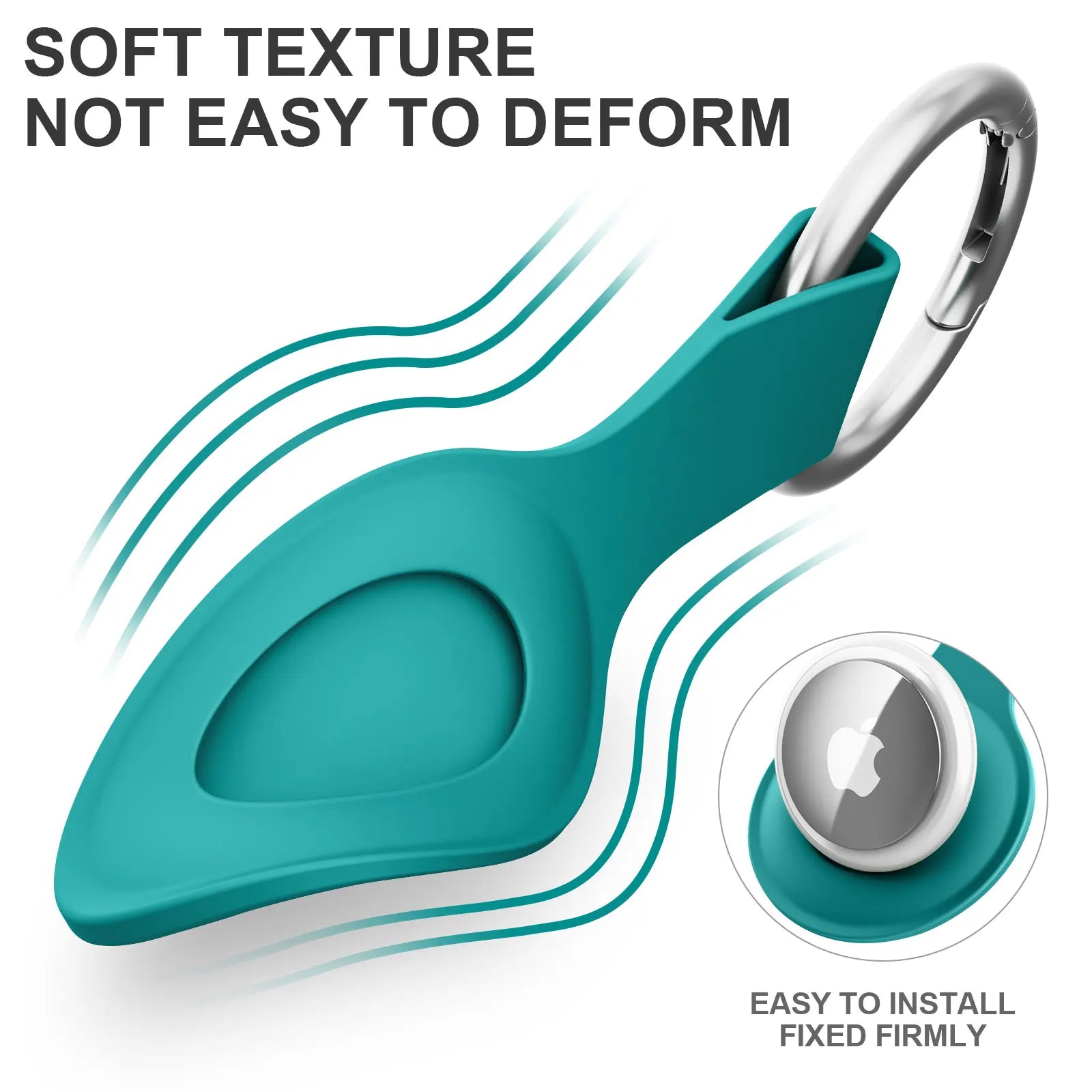 Silicone Case for Apple Airtags Cover Protective Shell Tracker Accessories Anti-scratch Sleeve Keychain For Apple Air tag Case