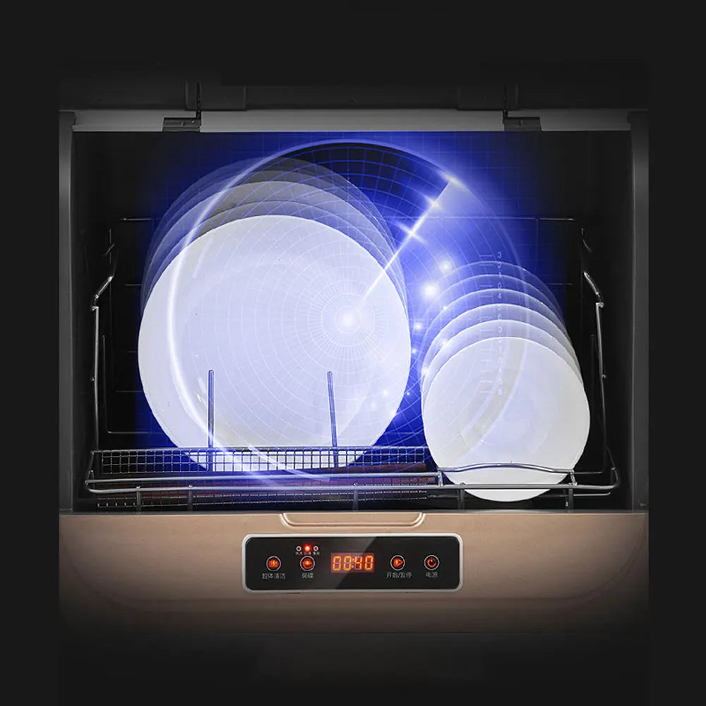 Smart Automatic Dishwasher Disinfection Drying Machine Household Small Dishes Washer Desktop Ultraviolet Sterilization