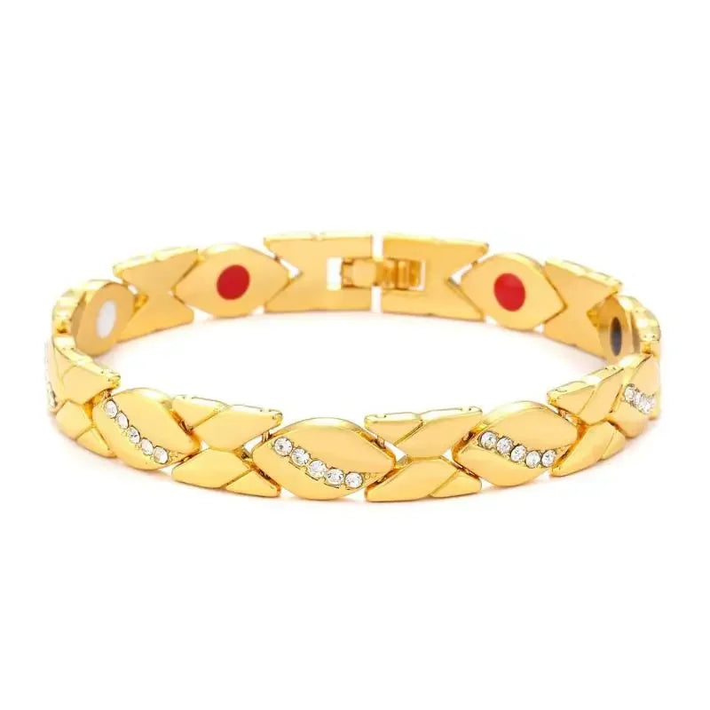 Retro Copper Color Magnetic Bracelet Men's Arthritis Pain Relief Adjustable Bio-Energy Blood Pressure Bracelet Healthy Jewelry