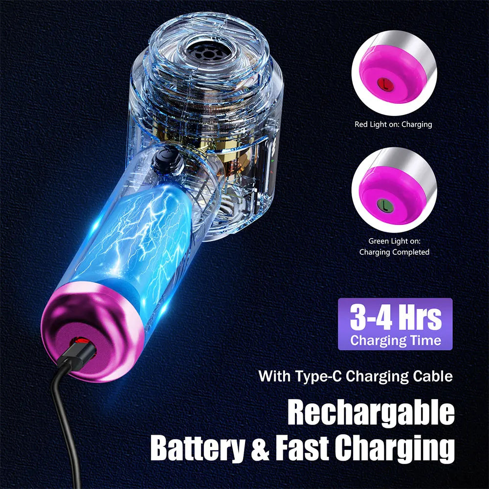 16000PA Vacuum Cleaner Multi Brushes Nozzles Strong Blowing Suction Deflation Inflation Air Duster Portable Car Vacuum Cleaner