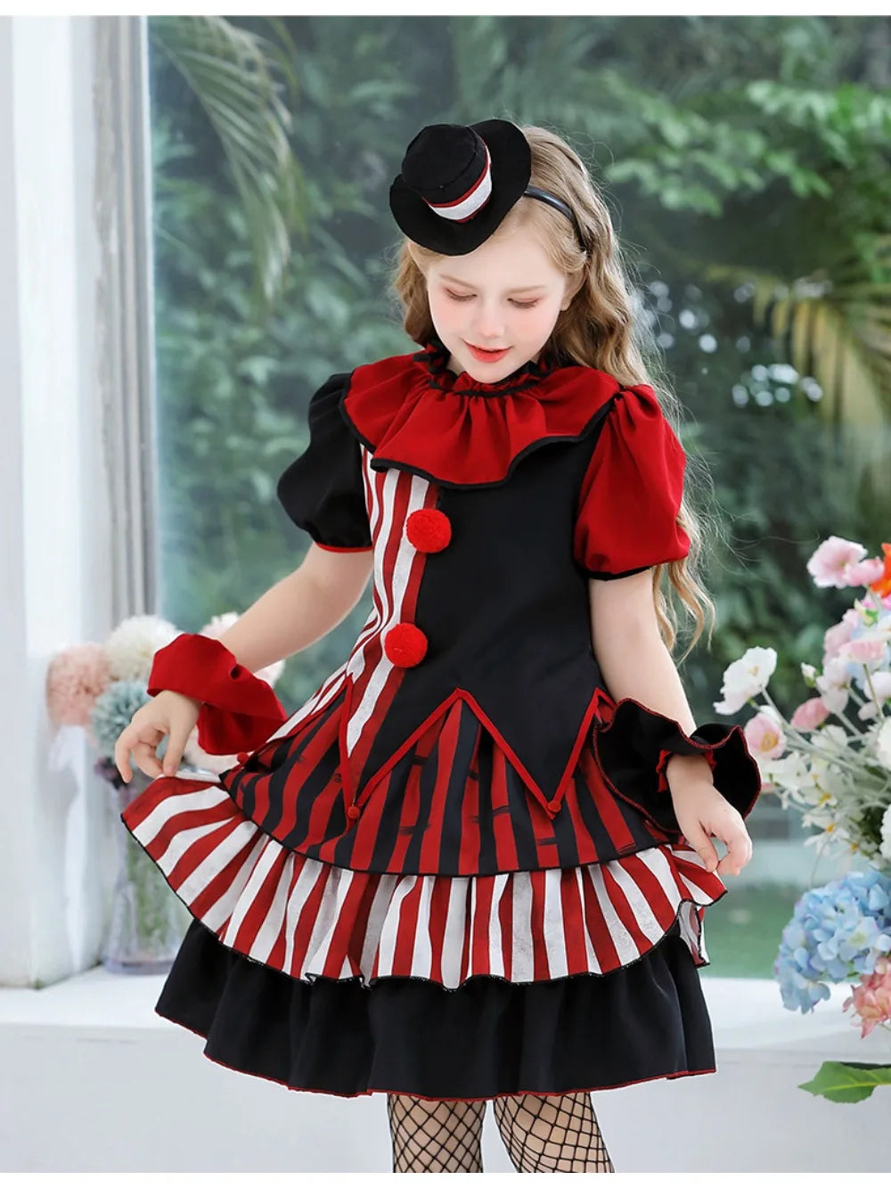 Halloween Children's Costumes Clown Costumes Circus Party Funny Costumes Carnival Costumes Girls Dresses