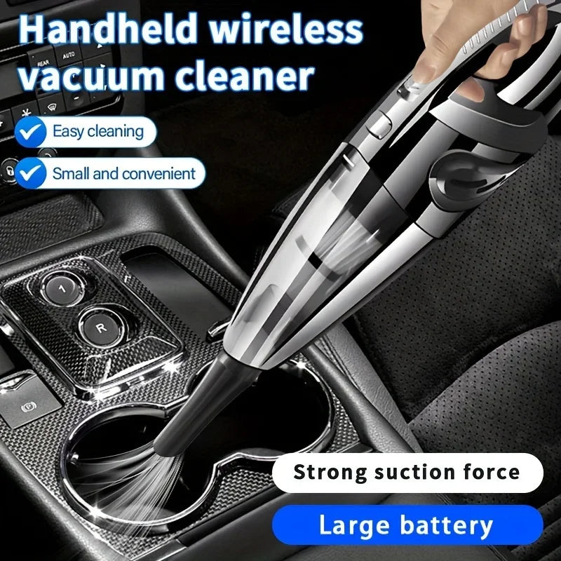 Car Cordless Vacuum Cleaner - High-Capacity Portable for Car Cleaning with Upgraded Aluminum Blade Suction Port, Powerful Motor