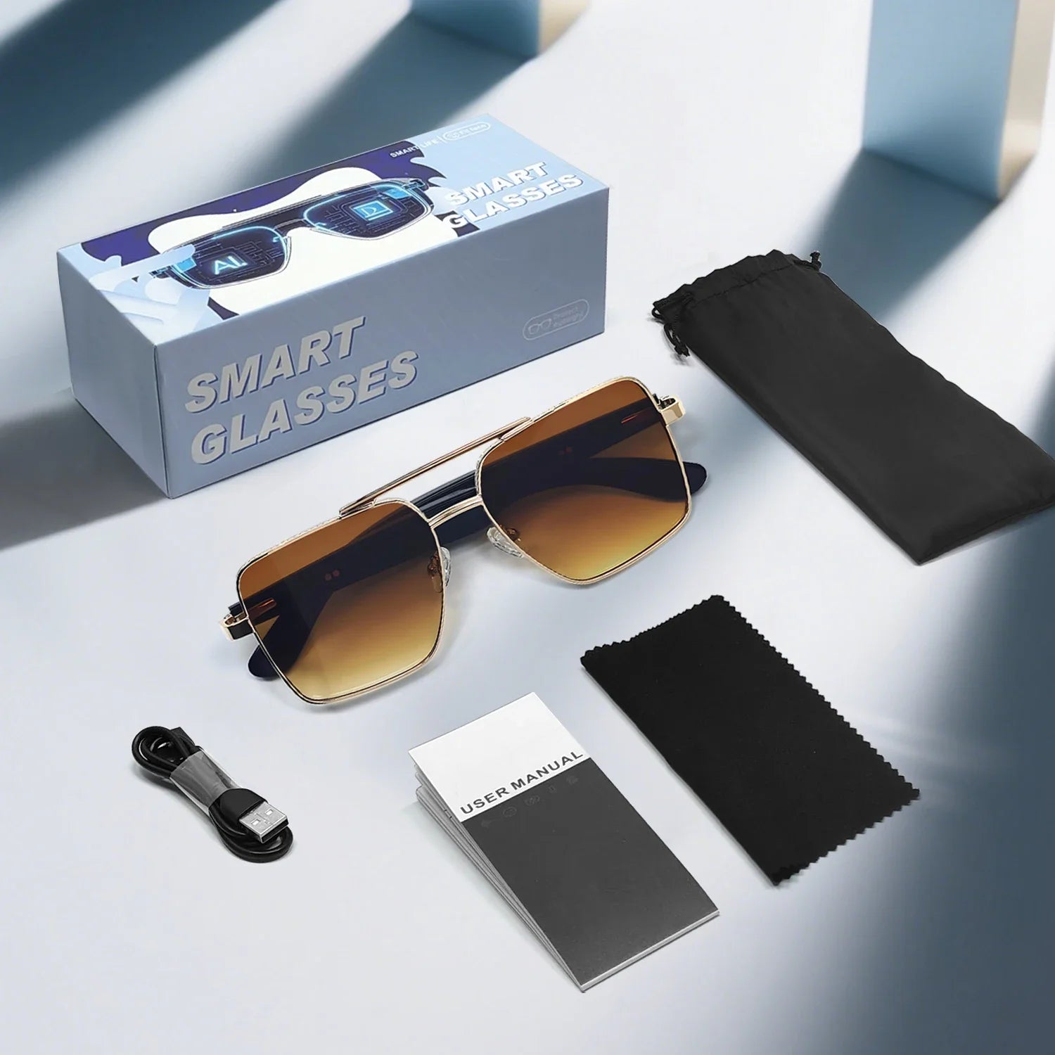 GT-30 smart glasses glasses specificationsTranslation Sunglasses Voice Remote Control Music Eyewear Waterproof Eyeglasses