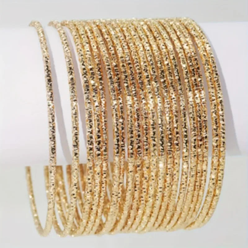 New Multi-layer Full Star Stacking Bracelet Fashion Retro Multi-ring Set of Metal Bracelets 20 Pcs Women's Jewellery Accessories