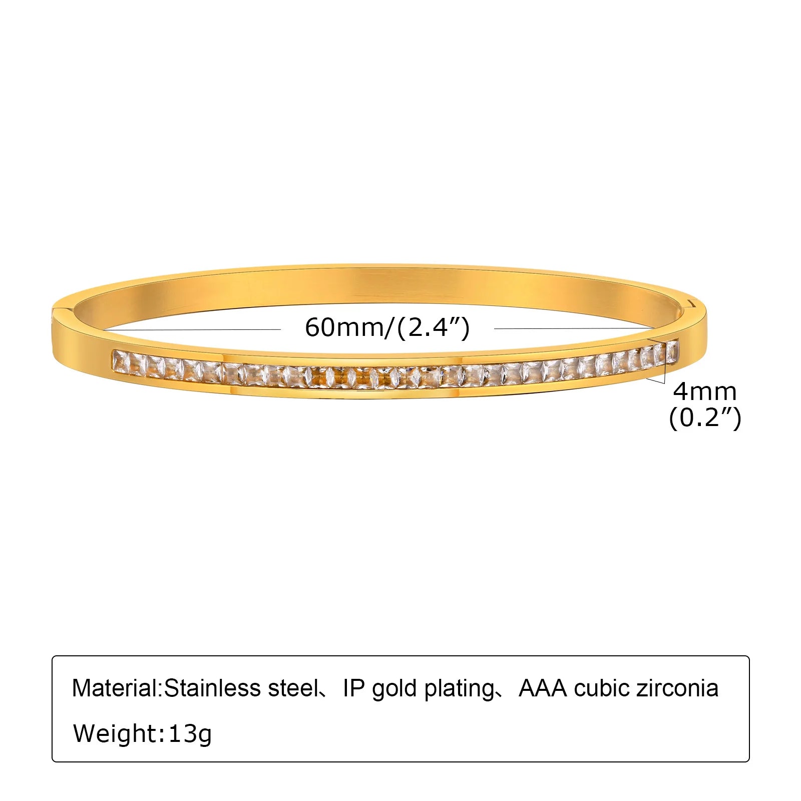 Open Adjustable Star Starburst Cuff Bangle Bracelet for Women Stainless Steel Cubic Zirconia Inlay Charm Layered Jewelry