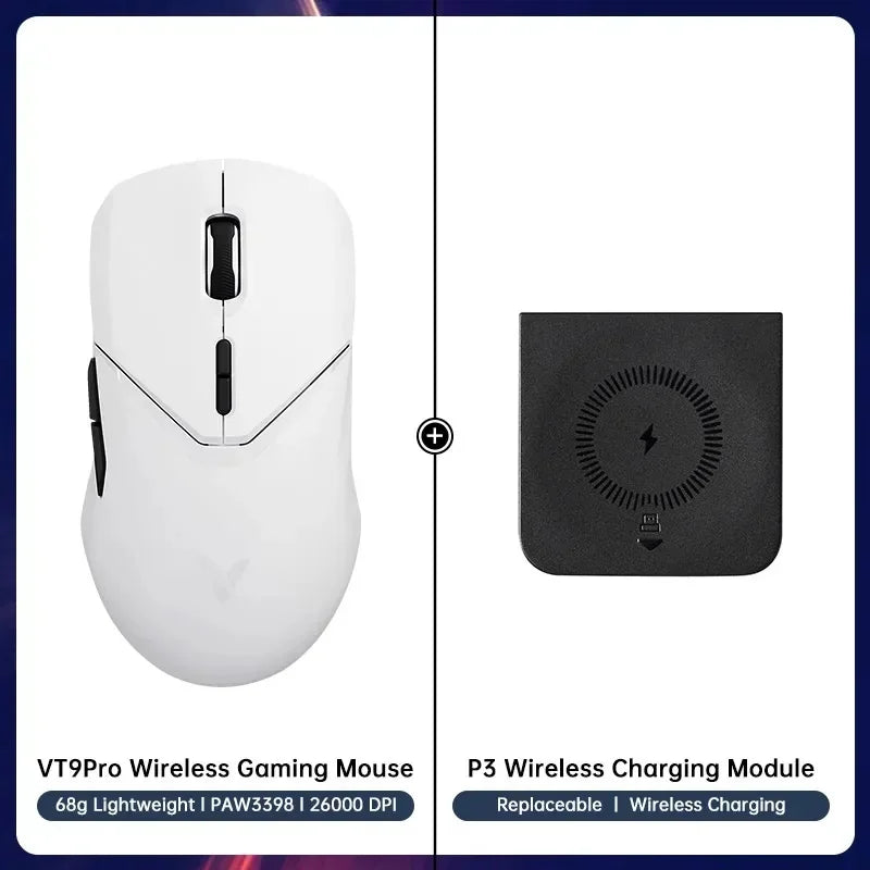 Rapoo VT9PRO/VT9Air 4K Wireless Gaming Mouse Superlight 26000DPI 4KHz Polling Rate 0.25ms Response Time 180H BatteryLife PAW3398