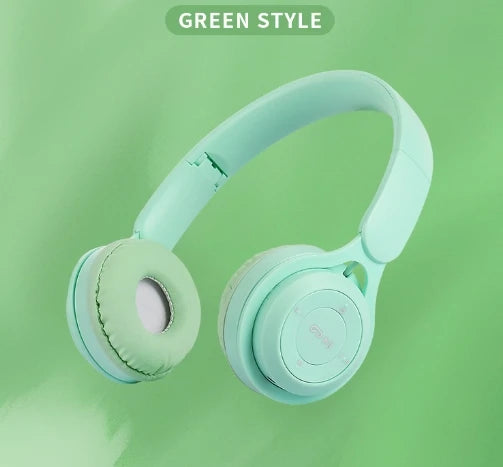 IGRARK Headband Bluetooth Headset Y08 Wireless Bluetooth Headset Portable Foldable Children Headset Yellow