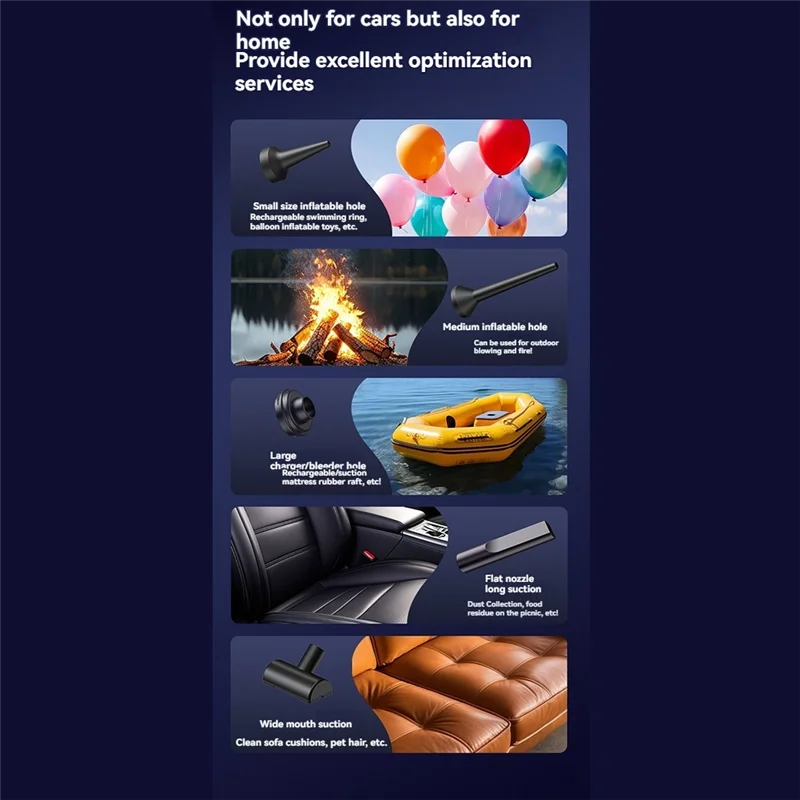 VELIF-Car Household Vacuum Cleaner Powerful Vacuum Cleaner  21000PA Cleaner Household Mini Hair Dryer