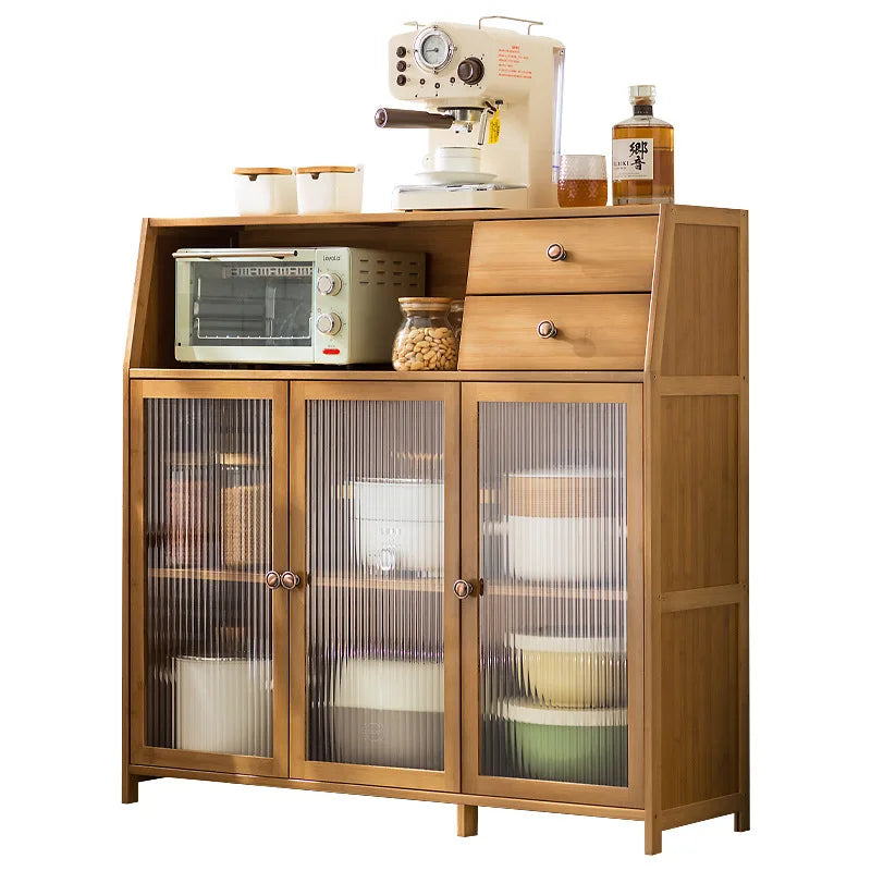 Kitchen Shelves Storage Cabinets Lockers Floor-to-Floor Pots Dishes Seasoning Supplies Household Cupboards