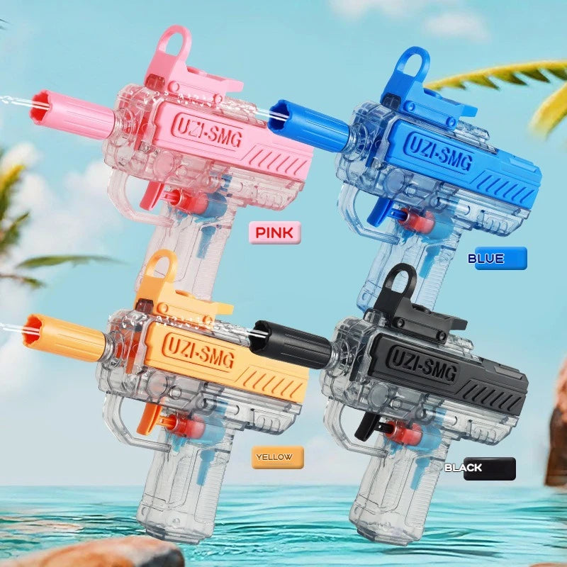 Summer UZI Water Gun non Electric Pistol High-pressure Full Automatic Shooting Water Beach Toy Gun For kid Adult birthday presen