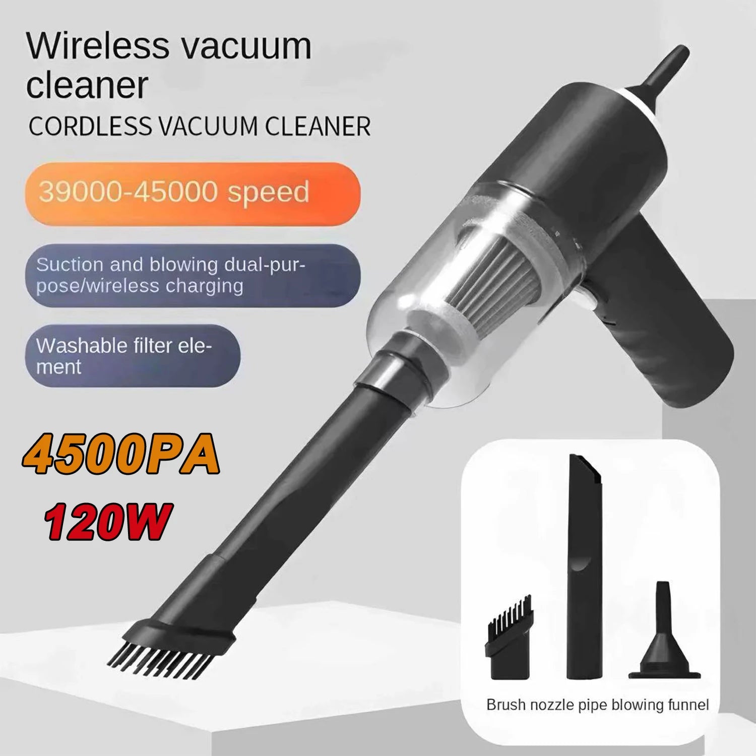 Car Vacuum Cleaner Portable Small Vacuum Cleaner For Multi Purpose Vehicles Small Household Pump Handheld Car Vacuum Cleaner