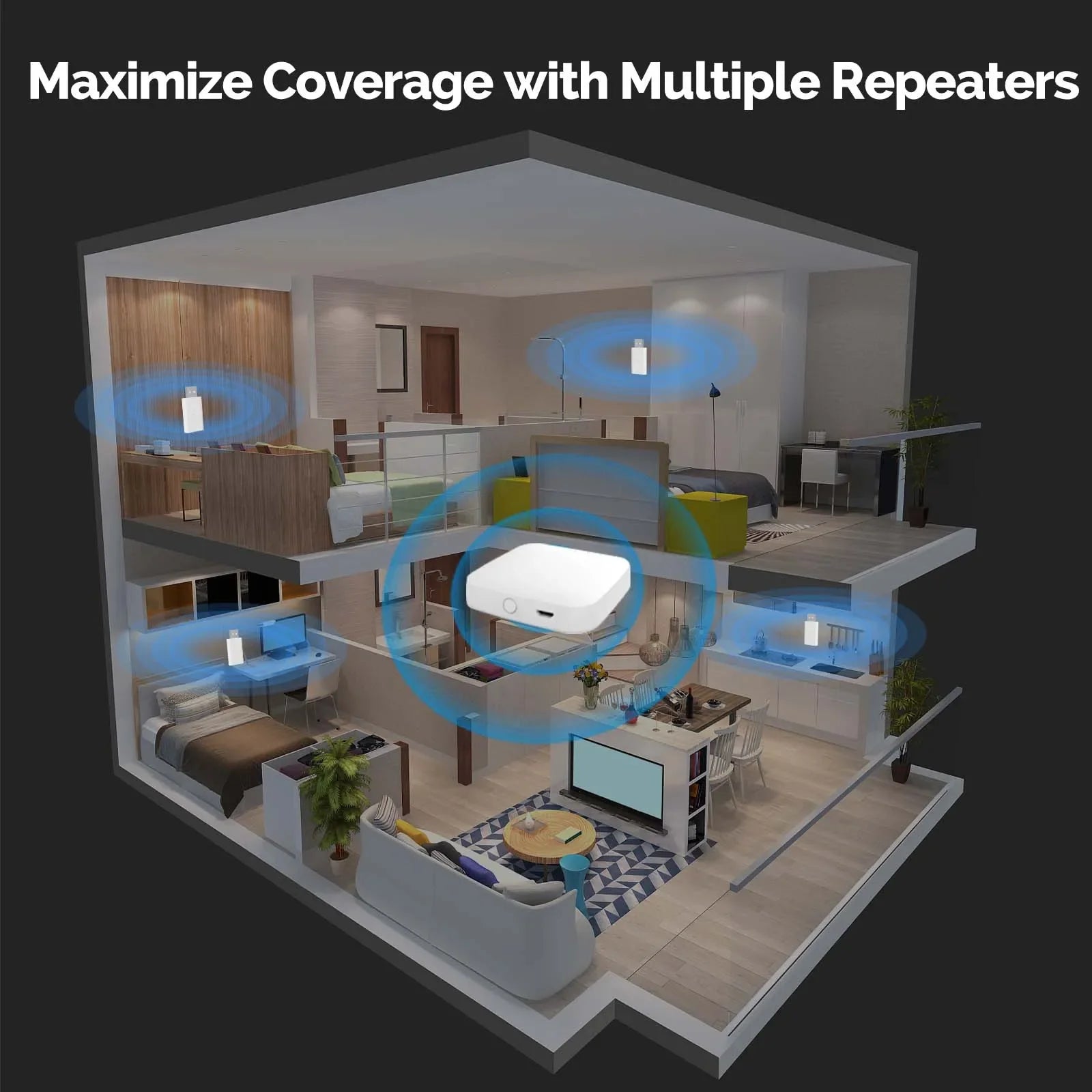 MOES Tuya ZigBee3.0 Signal Repeater Amplifier USB Port Range Extender Smart Home Device Expand Wireless Work With ZigBee Gateway