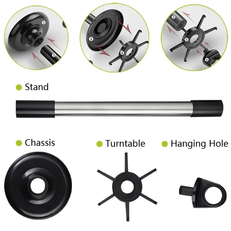 Kitchen Rotary Storage Rack Rotatable Kitchenware Organizer Hooks Spatula Spoon Knife Storage cabinet Kitchen Accessories