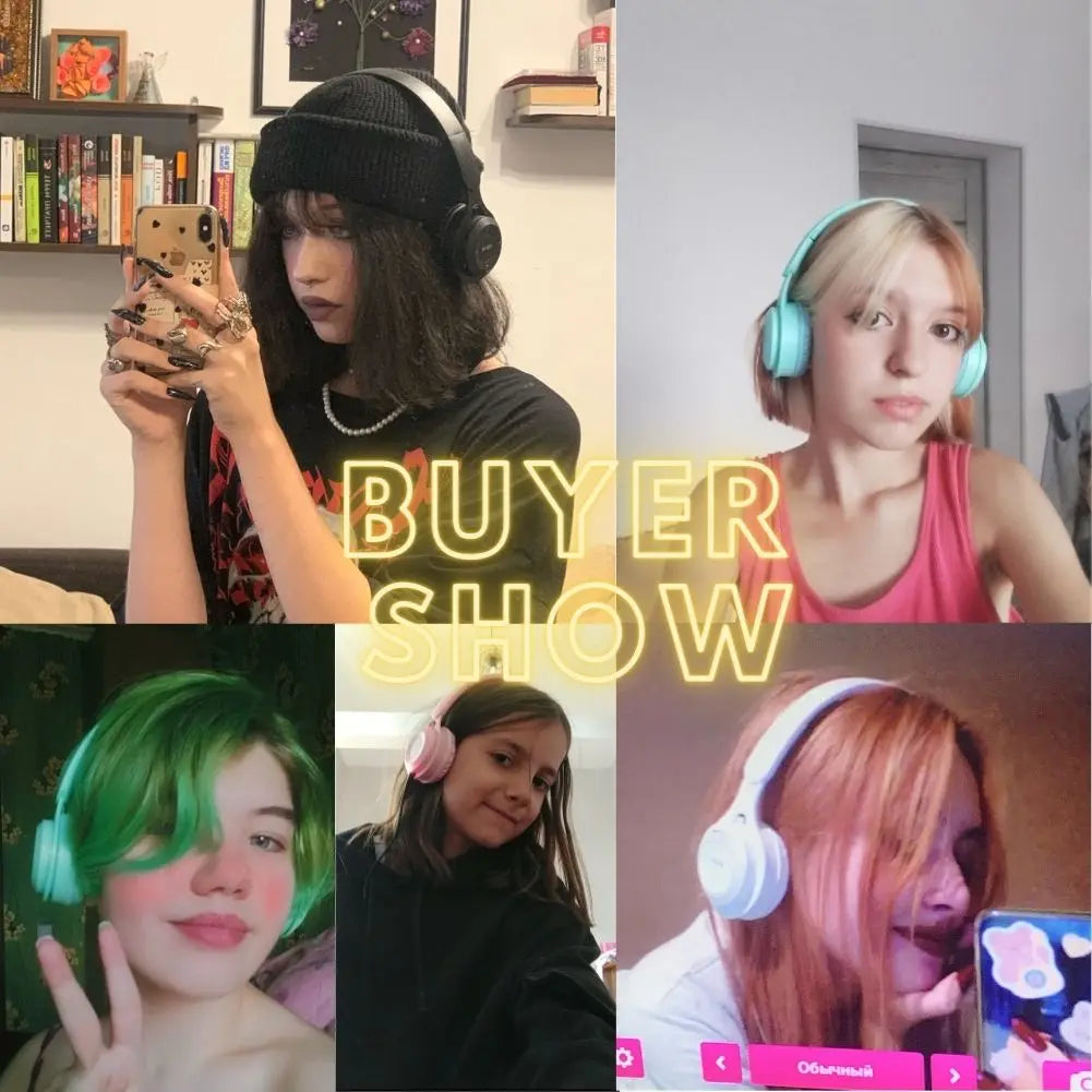 Headphones Kids Wireless Bluetooth Earphones Stereo Foldable Helmets Gaming Headsets Over-ear Headphones for Android ios