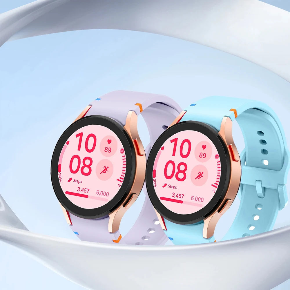 Strap for Samsung Galaxy Watch 7 FE 44mm 40mm 4 6 Classic 5 Pro 45mm Silicone Sport Wrist Bracelet correa Galaxy Watch 7 Band